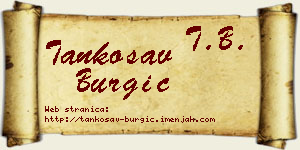 Tankosav Burgić vizit kartica